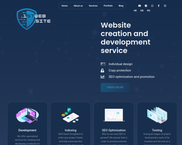 1stweb.site - сервис по созданию веб сайта