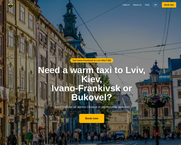 Personal taxi Ivano-Frankivsk Lviv Kyiv Odessa
