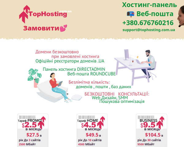 Дешевый хостинг от Tophosting.com.ua
